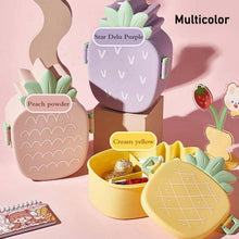 Kids Lunch Box Cute Pineapple Shaped Bento Box (1 Pc / With Spoon, Fork & Color Box)