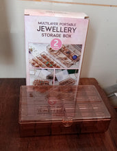 2 layer Acrylic Jewelry Storage Box Dustproof Earring Box(1 Pc / 30 Compartment)