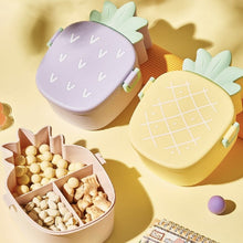 Kids Lunch Box Cute Pineapple Shaped Bento Box (1 Pc / With Spoon, Fork & Color Box)