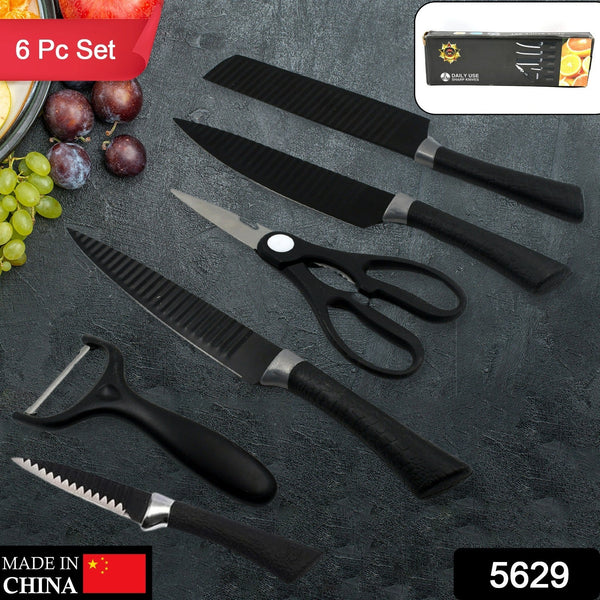 6 Pieces Professional Kitchen Knife Set(Stainless Steel / 6 Pcs Set)