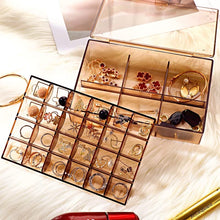 2 layer Acrylic Jewelry Storage Box Dustproof Earring Box(1 Pc / 30 Compartment)