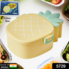 Kids Lunch Box Cute Pineapple Shaped Bento Box (1 Pc / With Spoon, Fork & Color Box)